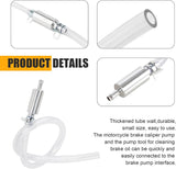 2 PCS Motorcycle Brake Bleeders, One-way Non-return Check Valve and Leak Prevent Fuel Line, Clutch Hydraulic Oil Drain Tool, Universal for Brake Bleeding Hydraulic Clutch Systems (Silver)