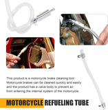 2 PCS Motorcycle Brake Bleeders, One-way Non-return Check Valve and Leak Prevent Fuel Line, Clutch Hydraulic Oil Drain Tool, Universal for Brake Bleeding Hydraulic Clutch Systems (Silver)