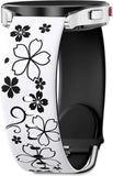 Floral Engraved Band-Compatible with Samsung Galaxy Watch 7 Band 6 4 5 40mm 44mm/5 Pro/6 4 Classic/Active 2, 20mm Cute Two-Tone Flower Soft Silicone Sport Strap for Samsung Watch Bands Women Men In Australia - Darrahopens