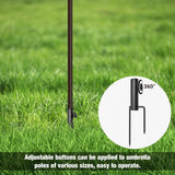 Patio Umbrella Steel Anchor Sand Anchor Beach Umbrella Anchor Grass Auger Spike Patio Sunshade Support Beach Umbrella Steel Stand Base