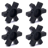 Flexible L095 NBR Rubber Spider Insert Solid Spider Center Inserts Fits for Lovejoy Martin L-Jaw Coupling (4 Pack)