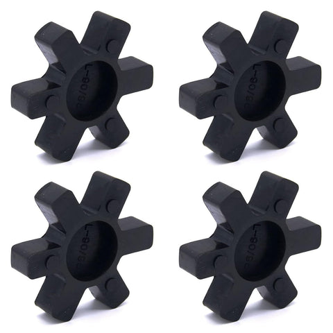 Flexible L095 NBR Rubber Spider Insert Solid Spider Center Inserts Fits for Lovejoy Martin L-Jaw Coupling (4 Pack)