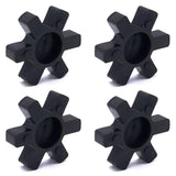 Flexible L095 NBR Rubber Spider Insert Solid Spider Center Inserts Fits for Lovejoy Martin L-Jaw Coupling (4 Pack)