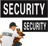 Security Patch 2 Pack Reflective Security Patch Hook and Loop Durable Fabric Patches with Reflective Printed Letters for Officer Guard Custom Uniforms Vest, Jacket, Carrier, Hat, 1Small and 1 Large
