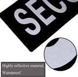Security Patch 2 Pack Reflective Security Patch Hook and Loop Durable Fabric Patches with Reflective Printed Letters for Officer Guard Custom Uniforms Vest, Jacket, Carrier, Hat, 1Small and 1 Large