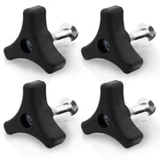 4 Sets Lawn Mower Handle Bolts, Triangle Knob Handle Screw Bolt, Universal Lawnmowers Handle Wing Nut and Bolt, for Honda & Most Lawn Mower Machine Accessories Supplies