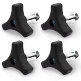 4 Sets Lawn Mower Handle Bolts, Triangle Knob Handle Screw Bolt, Universal Lawnmowers Handle Wing Nut and Bolt, for Honda & Most Lawn Mower Machine Accessories Supplies