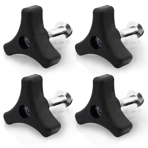 4 Sets Lawn Mower Handle Bolts, Triangle Knob Handle Screw Bolt, Universal Lawnmowers Handle Wing Nut and Bolt, for Honda & Most Lawn Mower Machine Accessories Supplies