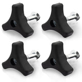 4 Sets Lawn Mower Handle Bolts, Triangle Knob Handle Screw Bolt, Universal Lawnmowers Handle Wing Nut and Bolt, for Honda & Most Lawn Mower Machine Accessories Supplies