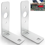 2 Pcs Trailer Light Brackets L Shape Tail Light Mounting Bracket Galvanized L Shape Tail Light Bracket for Boat Utility Trailer Lights Parts Accessories (4.5 x 3 x 1.5 Inch)