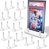 12 Pcs Trading Card Display Stand Clear Acrylic Baseball Card Display Picture Holder Stands for PSA Graded Cards, Ideal for Sports Cards, Trade Shows (Cards Not Included) In Australia - Darrahopens