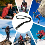 2 Pieces Heavy Duty Paracord Lanyard Braided 550 Necklace Keychains Whistles Wrist Strap Parachute Rope for Outdoor Activities, Camera, ID Card Badge Holder, Wallet and Keys (Black + Olive Green)