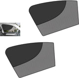 2 PCS Car Side Window Shades, Double-Layer Sun Blocking & Heat Insulation Shield for Baby Kids, Mesh Full/Half Privacy Protection & Ventilation Curtain, Foldable Cover for Most Cars (Black)