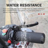 Motorcycle Cruise Control Assist, Handlebar Booster Clamp with Quick Release Throttle Button, Anti-skid Rustproof Throttle Lock, Universal Saver Conversion Accessory for Long Distance (Black)