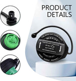Gas Cap, 5C0201550T 5Q0201550L Fuel Tank Sealing Cover, Tight Fitting Leak-proof Fuel Cap with Rubber Ring, Compatible with Audi and VW Jetta Gti Golf Tiguan (Black)