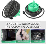Gas Cap, 5C0201550T 5Q0201550L Fuel Tank Sealing Cover, Tight Fitting Leak-proof Fuel Cap with Rubber Ring, Compatible with Audi and VW Jetta Gti Golf Tiguan (Black)