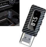 Car USB Bluetooth Receiver, 5.3 Chip Wireless FM Transmitter with LED Display, Adjustable Audio Adapter with USB Interface and 0.13" Jack, Universal Modification for Stereo System (Black)