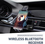 Car USB Bluetooth Receiver, 5.3 Chip Wireless FM Transmitter with LED Display, Adjustable Audio Adapter with USB Interface and 0.13" Jack, Universal Modification for Stereo System (Black)