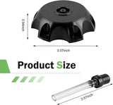 Dirt Bike Fuel Tank Cap, 50-250 CC Leak-proof Anti-rust Fuel Cap with Vent Breathable Hose, Hexagonal CNC Alloy Cover, Replacement for Most Dirt Bikes Pit Bikes Motorcycles (Black)