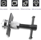 Car Brake Pad Replacement Tool, Disc Brake Caliper Compression Tool Kit, Anti-rust Piston Rewind Device with 2 Adapters and C-shaped Plate, Universal Repair Accessory for Cars (Silver)