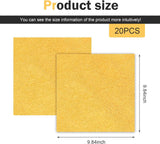 20 PCS Car Microfiber Cleaning Cloth Roll, Highly Absorbent Quick-Dry Towel with Tear Away Design, Washable Lint-Free Rag, Multi-Purpose Reusable Wash Cloth for Car Home Kitchen (Yellow)