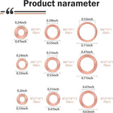 200 PCS Car Copper Crush Metric Washers Assortment Kit, 9 Sizes Flat Sealing Gasket Set, Anti-Leak Heat Resistant Oil Pan Washers, Replacement for Cars Motorcycles (Gold)
