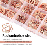 200 PCS Car Copper Crush Metric Washers Assortment Kit, 9 Sizes Flat Sealing Gasket Set, Anti-Leak Heat Resistant Oil Pan Washers, Replacement for Cars Motorcycles (Gold)