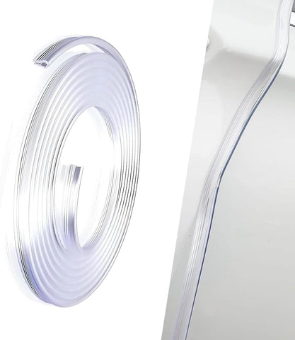 Car Door Edge Guard, 16.4 Ft U-shaped Anti-collision Protective Trim with Inner Grip Line, Flexible Cuttable Seal Strip for Door Hood Trunk, Self-adhesive Accessory for Cars (Transparent)