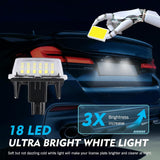 2 PCS Car LED License Plate Lights, 18-SMD High Brightness Non-flickering Bulb, Lighting Assembly OEM# 8127006030 812700D120, Compatible with Camry Yarisl Prius C Avalon Highlander (White)