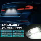 2 PCS Car LED License Plate Lights, 18-SMD High Brightness Non-flickering Bulb, Lighting Assembly OEM# 8127006030 812700D120, Compatible with Camry Yarisl Prius C Avalon Highlander (White)