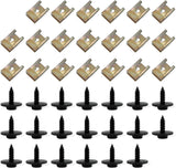 40 PCS Fender Liner Retainers, Bumper Cover Screws and U-Nuts Clips Kit, Rust-Proof Car Body Fasteners, Compatible with BMW E46 E92 E90 (Multicolored)