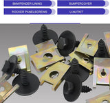 40 PCS Fender Liner Retainers, Bumper Cover Screws and U-Nuts Clips Kit, Rust-Proof Car Body Fasteners, Compatible with BMW E46 E92 E90 (Multicolored)