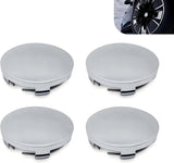 4 PCS Car Wheel Center Covers, 2.3" OD 2.2" ID Anti-rust Scratch-resistant Wheel Hub Protector, Tight Fit Snap-in Rim Caps Accessory, Universal Exterior Modification for Cars (Silver)