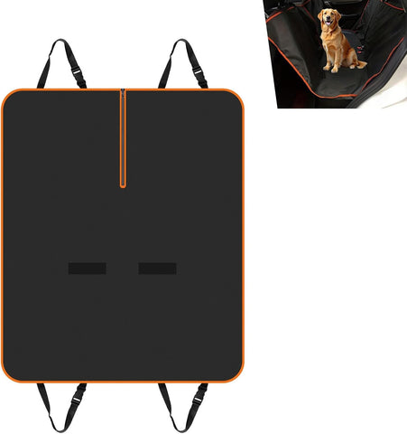 Dog Car Back Seat Cover, Waterproof Anti-Scratch Oxford Cloth Shield for Pet, Heavy Duty Reusable Seat Protector with Nonslip Base, Foldable Cover for Cars Trucks SUVs (Black)