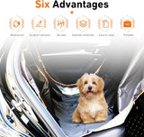 Dog Car Back Seat Cover, Waterproof Anti-Scratch Oxford Cloth Shield for Pet, Heavy Duty Reusable Seat Protector with Nonslip Base, Foldable Cover for Cars Trucks SUVs (Black)