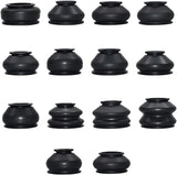 14 PCS Car Tie Rod Boots, Rubber Water-proof Protective Cover, Tie Rod Ends and Ball Socket Joints Dust Cover, Universal Seal Connection Kit for Car Suspension Steering Systems (Black)
