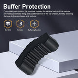 2 PCS Car Jack Stand Pads, 3 Ton Anti-slip Rubber Floor Jack Protection Sleeve, Cushioning Shock Absorption Rack Pad, Multi-functional Maintenance Accessory for Cars SUVs Trucks (Black)