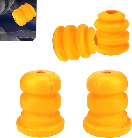 4 PCS Car 2 Control Arm Bumper and 2 Control Rear Axle Bumper Stops, Shock Absorbing Suspension Cushion, Bump Rubber OEM# 15153958 15039397, Compatible with Chevy Savana 1500 Truck (Yellow)
