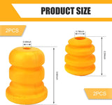 4 PCS Car 2 Control Arm Bumper and 2 Control Rear Axle Bumper Stops, Shock Absorbing Suspension Cushion, Bump Rubber OEM# 15153958 15039397, Compatible with Chevy Savana 1500 Truck (Yellow)