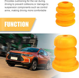 4 PCS Car 2 Control Arm Bumper and 2 Control Rear Axle Bumper Stops, Shock Absorbing Suspension Cushion, Bump Rubber OEM# 15153958 15039397, Compatible with Chevy Savana 1500 Truck (Yellow)