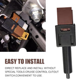 Car Brake Light Switch, Cruise Control Stop Lamp Switch Assembly, Plug and Play Replacement OEM# 25300-3RA0A 25300-4M400 25300-AT300 25300-AT30A, Compatible with Infiniti Nissan (Black)