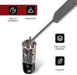 2 PCS Car Cigarette Lighter Socket and Removal Tool, 12 V Cigarette Lighter Outlet Set, Replacement OEM# 25776667 J42059 25774623, Compatible with Chevy GMC Buick Pontiac Saturn (Silver)