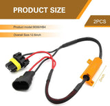 2 PCS Car LED Light Decoders, 9006/HB4 Plug and Play Warning Error Eliminator, Anti-flicker Load Resistor Harness Adapter, Universal Bulb Retrofit Fault Cancel Device for Cars (Black)