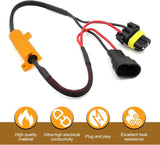 2 PCS Car LED Light Decoders, 9006/HB4 Plug and Play Warning Error Eliminator, Anti-flicker Load Resistor Harness Adapter, Universal Bulb Retrofit Fault Cancel Device for Cars (Black)