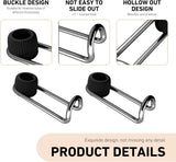 2 PCS Car Headrest Hooks, 10 KG Load Bearing Anti-slip Hanging Hanger, Rotatable Hidden Storage Hook, Universal Multifunction Seat Back Organizer for 0.47" - 0.59" Tube Diameter (Black)