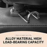 2 PCS Car Headrest Hooks, 10 KG Load Bearing Anti-slip Hanging Hanger, Rotatable Hidden Storage Hook, Universal Multifunction Seat Back Organizer for 0.47" - 0.59" Tube Diameter (Black)