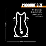 Cat Car Windshield Wiper Sticker, Cute Cartoon Tail Wagging Effect Wiper Sticker, Rear Windshield Waterproof Decorative Decal, Self-adhesive Exterior Accessory for Cars (White)