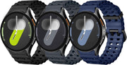 Sport Band for Samsung Galaxy Watch 7 6 5 4 Watch 6 4 Classic Watch 5 Pro | 20mm No Gap Bands for Samsung Watch Band, Soft Durable Silicone Strap for Galaxy Watch 7 Band Men, Breathable, Waterproof