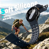 Sport Band for Samsung Galaxy Watch 7 6 5 4 Watch 6 4 Classic Watch 5 Pro | 20mm No Gap Bands for Samsung Watch Band, Soft Durable Silicone Strap for Galaxy Watch 7 Band Men, Breathable, Waterproof