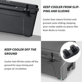 Cooler Feet Replacement Non-Slip Rubber Feet for RTIC Coolers Models 45qt 65qt 110qt 145qt Durable Thickened Rubber Feet Outdoor Camping Protection for YETI Cooler Accessories, Black (4 Pcs)